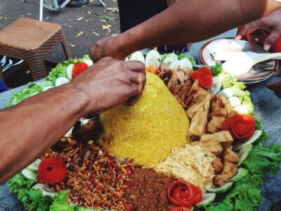 high-angle-view-people-preparing-food-table