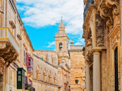 Tower of Palazzo Santa Sofia in Mdina, Malta