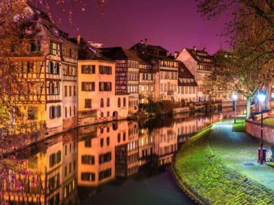 The Ill river in Petite France area, Strasbourg